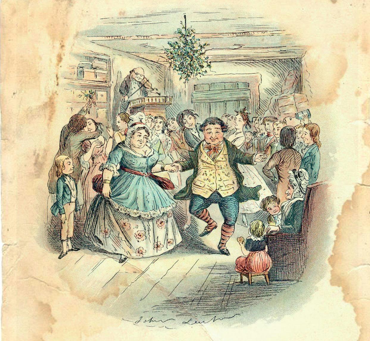 Illustrasjon av julefeiring