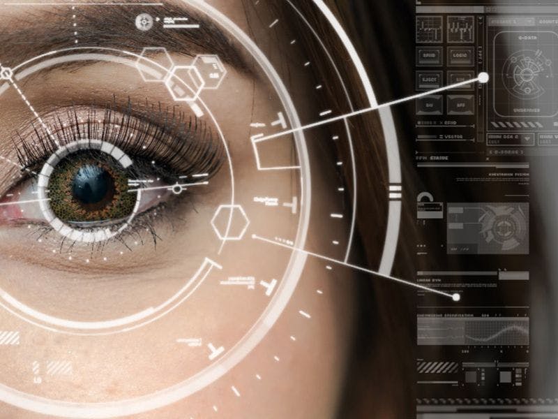 Bilde av øye som ser gjennom KI-teknologi